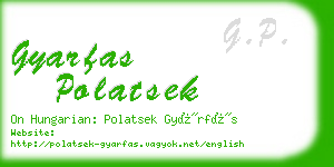 gyarfas polatsek business card